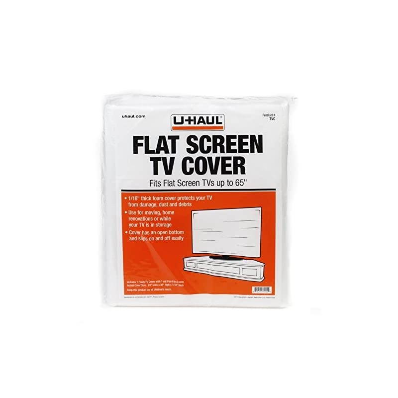 Foam Flat Screen TV Cover (Fits Screens up to 65") - 36" x 65" - TV Protection During a Move, Storage, or Renovation