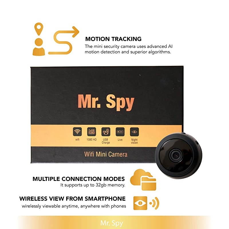 Mini Spy Camera Wireless Hidden WiFi | 2020 Released Full HD 1080P Audio Motion Sensor Infrared Night Vision | Mini Nanny Cam for Apartment Security