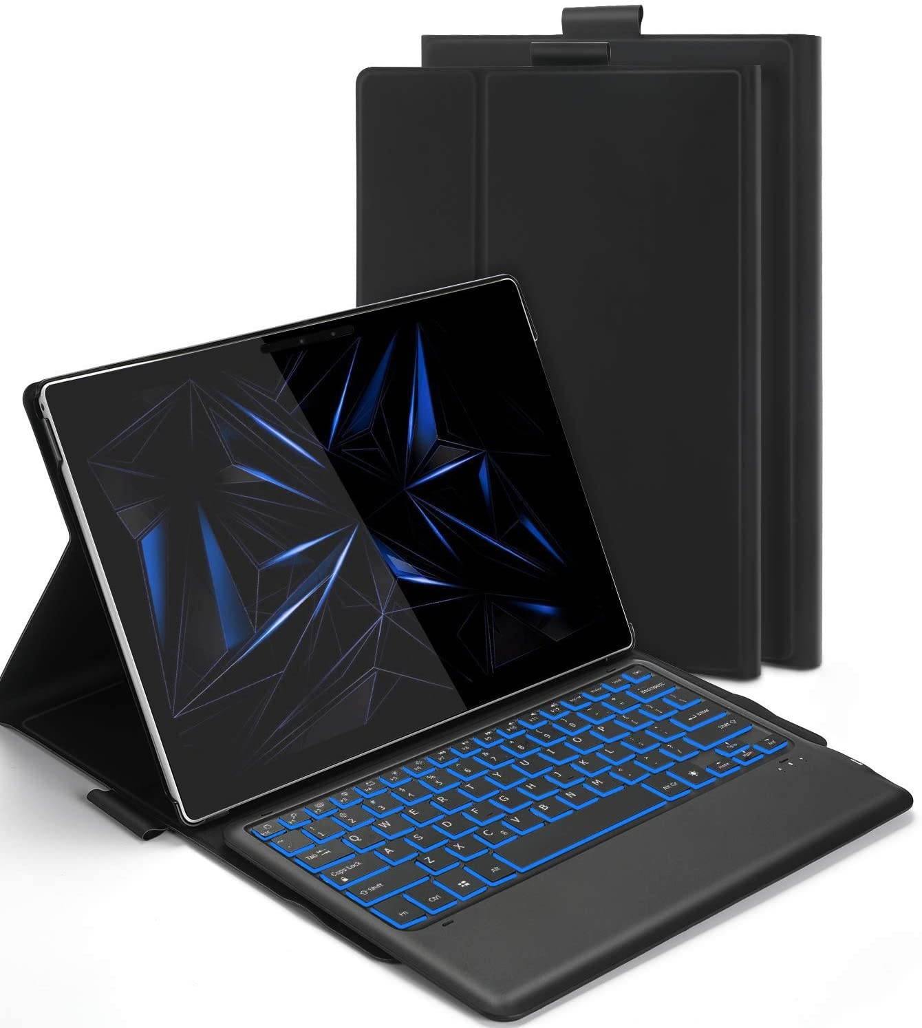 Jelly Comb Backlit Keyboard Case for Microsoft Surface Pro 4/5/6/7 Removable Rechargeable Keyboard with 7-Color Backlight for Microsoft Surface pro 4/5/6/7 Black