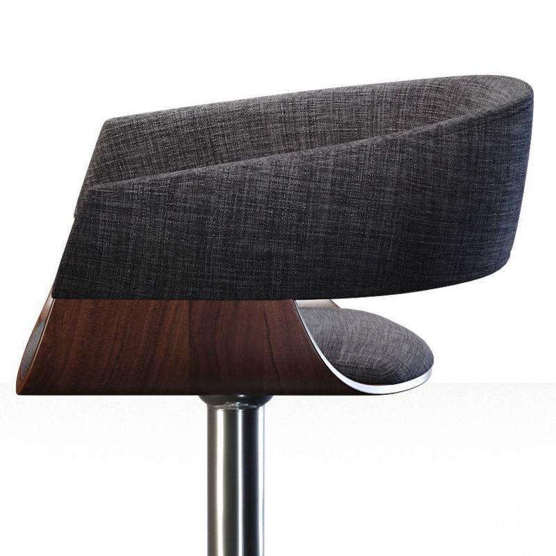 Calina Adjustable Swivel Barstool Charcoal Gray - WyndenHall