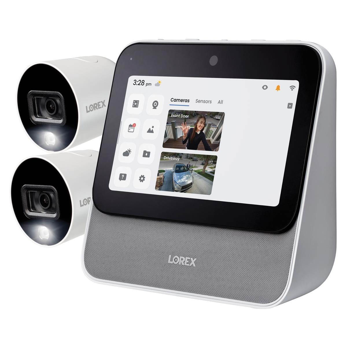 Lorex Security System with L871T8E Home Center & 2x W282CAD 1080p Wi-Fi Cameras
