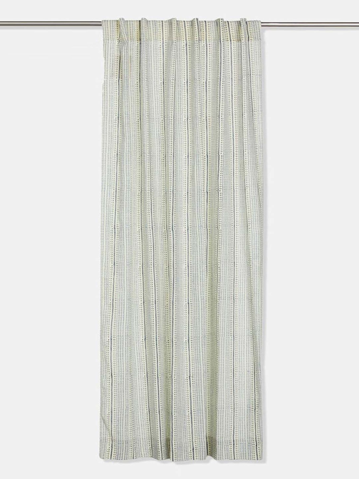 Fabindia Blue Coramandel Cotton 7 ft Door Curtain