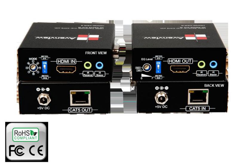 HDMI 3D, IR and RS232 Extender Set over Single CAT5/6