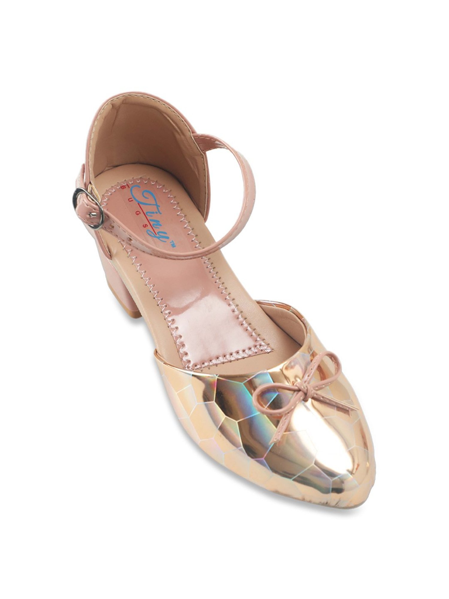Tiny Bugs Kids Peach Ethnic Sandals
