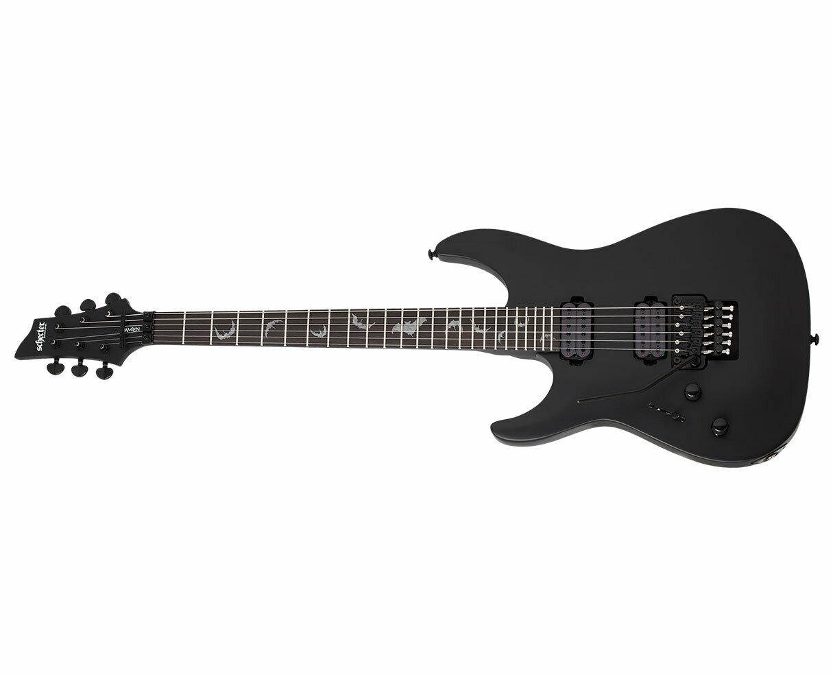 Schecter Damien-6 FR Left Handed Satin Black