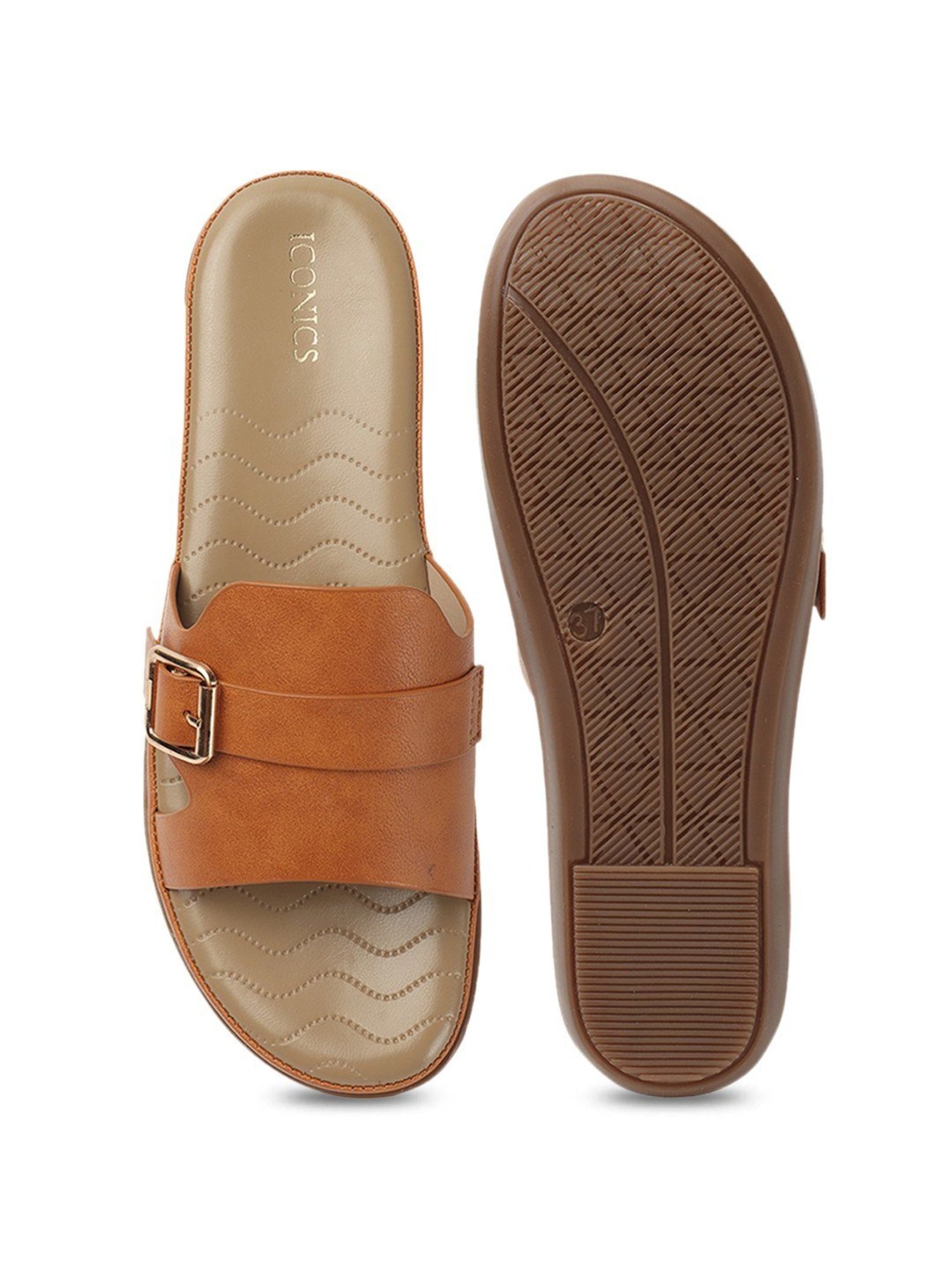 Iconics Women's Tan Casual Sandals