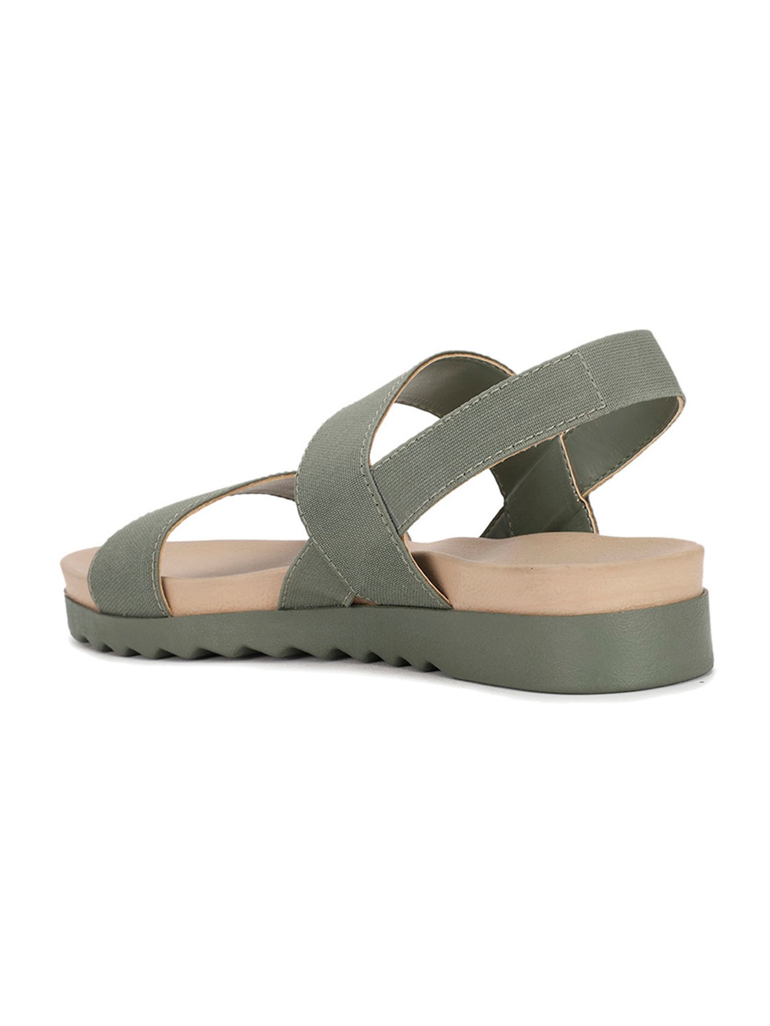 Bata Women's Green Sling Back Wedges