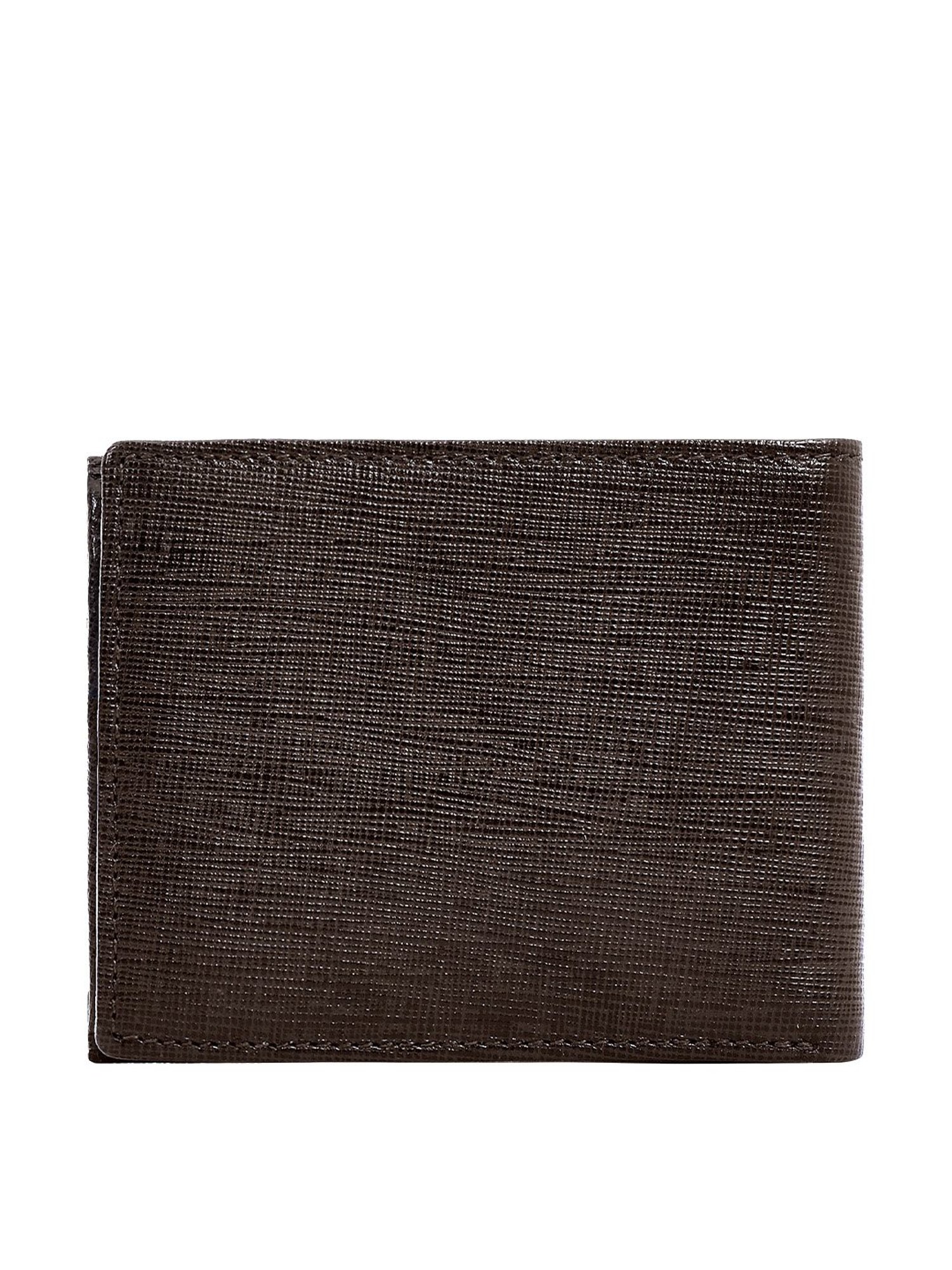 Eske Brown Textured Bi-Fold Wallet for Men