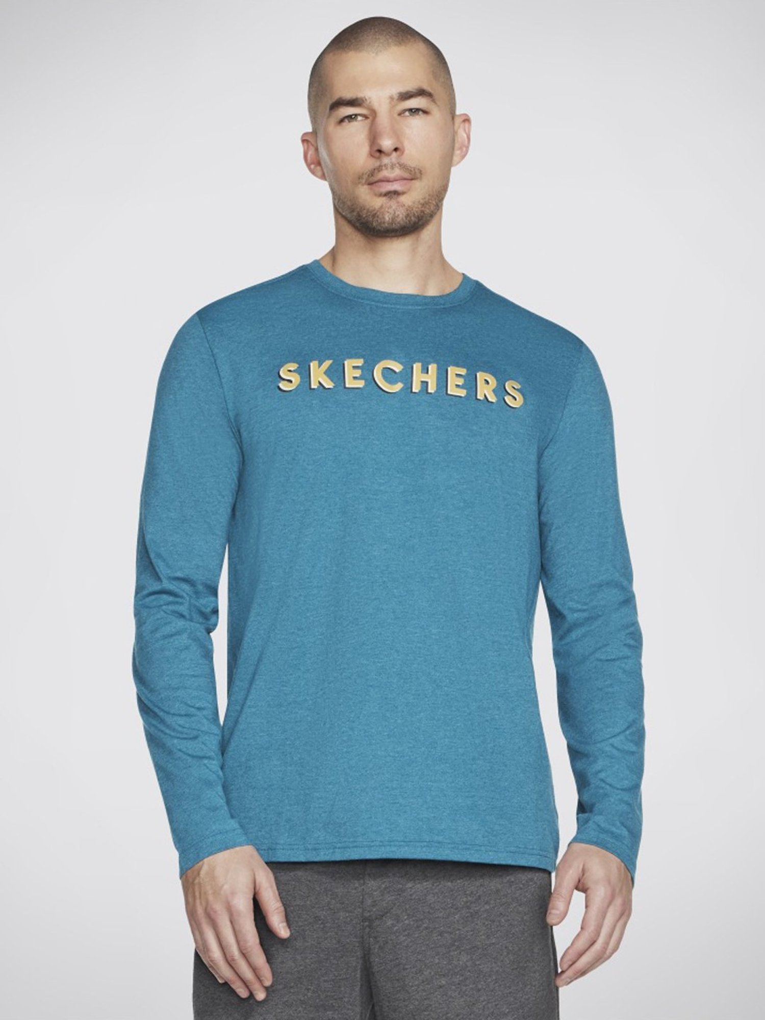Skechers Navy Relaxed Fit Printed T-Shirt
