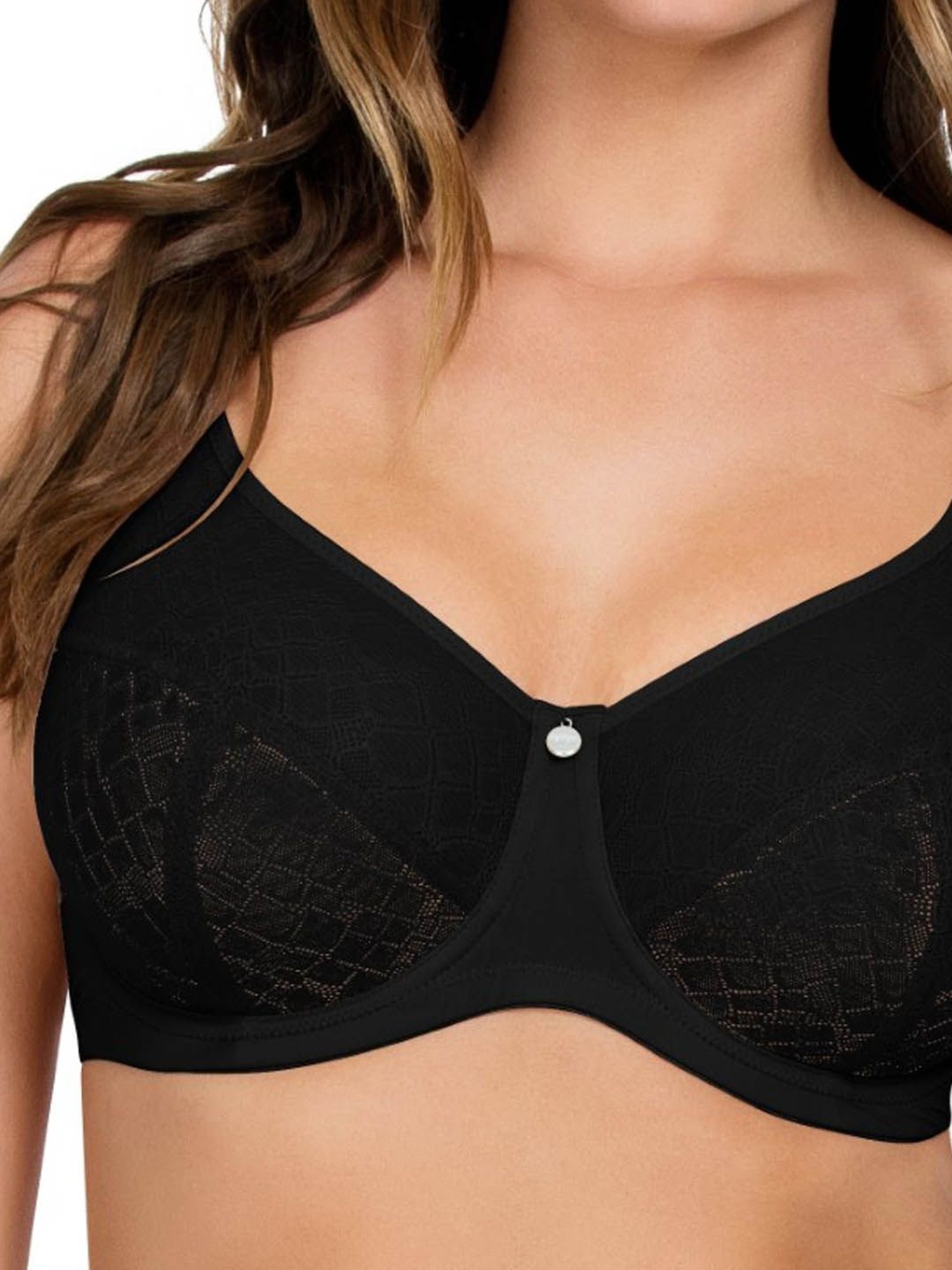 PARFAIT Black Under Wired Non Padded Minimizer Bra
