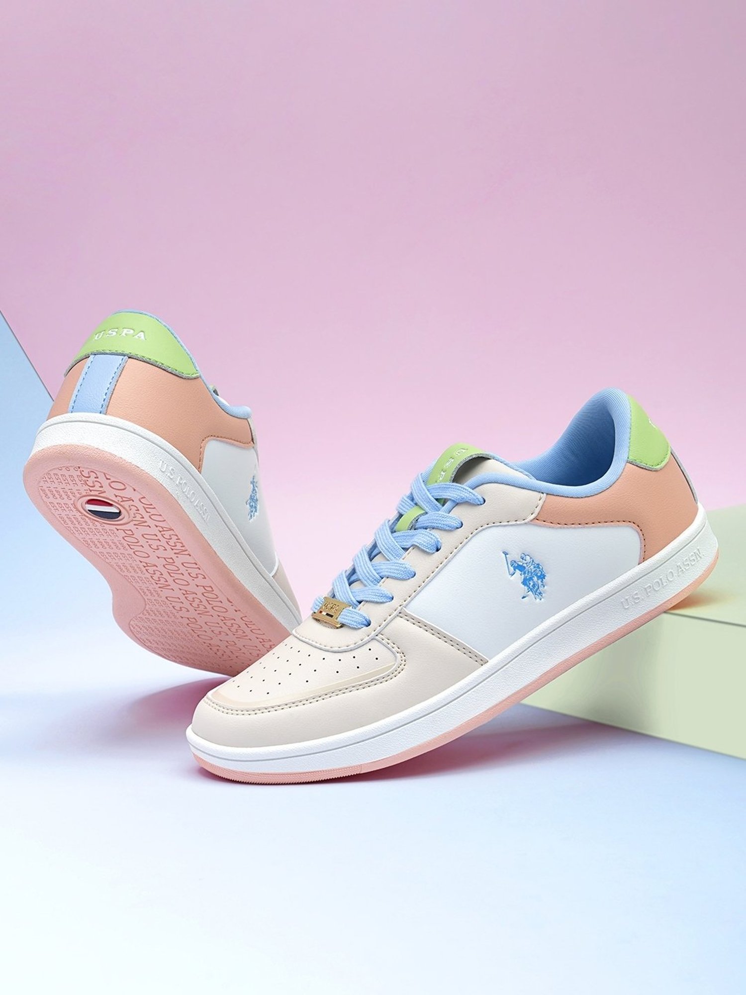 U.S. Polo Assn. Women's Off White Sneakers