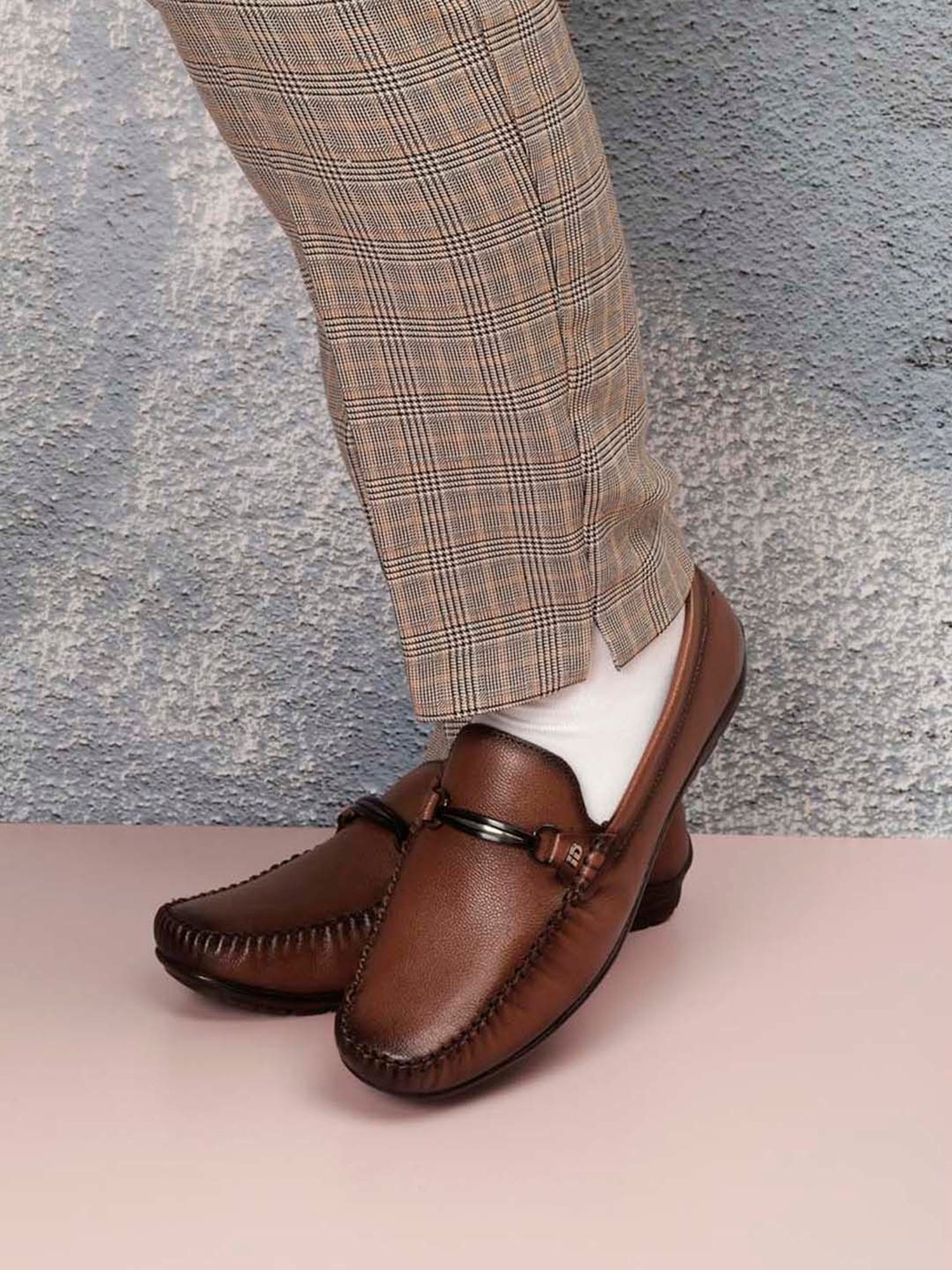 ID Men's Brown Formal Loafers