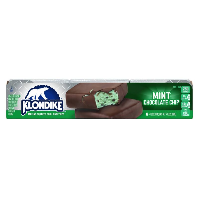 Klondike Mint Chocolate Chip Ice Cream Bars - 6pk