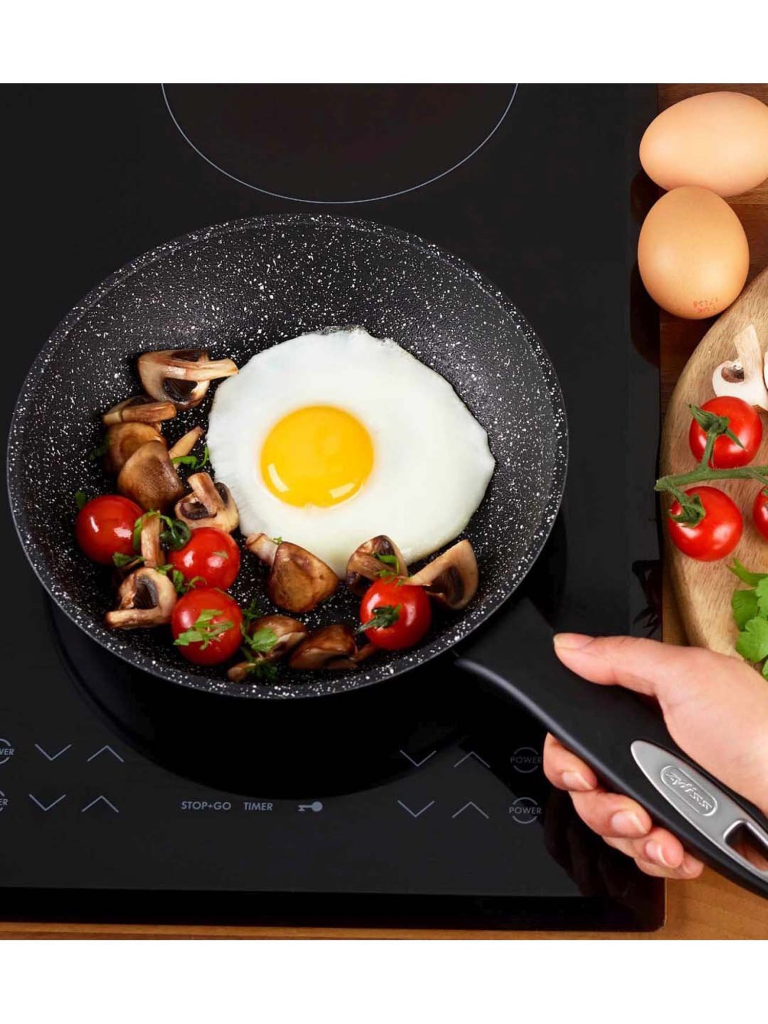 Zyliss Black 750 ML Aluminium Fry Pan,without Lid - Set of 1