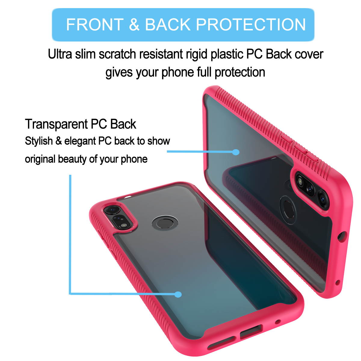 Moto E 2020 Case, Motorola Moto E2020 Phone Case, Tekcoo Shock Absorbing Rugged Shockproof Crystal Clear Hard Case Full Body Protective Sturdy Cover TPU Shell Bumper Cases for Moto E 2020, White