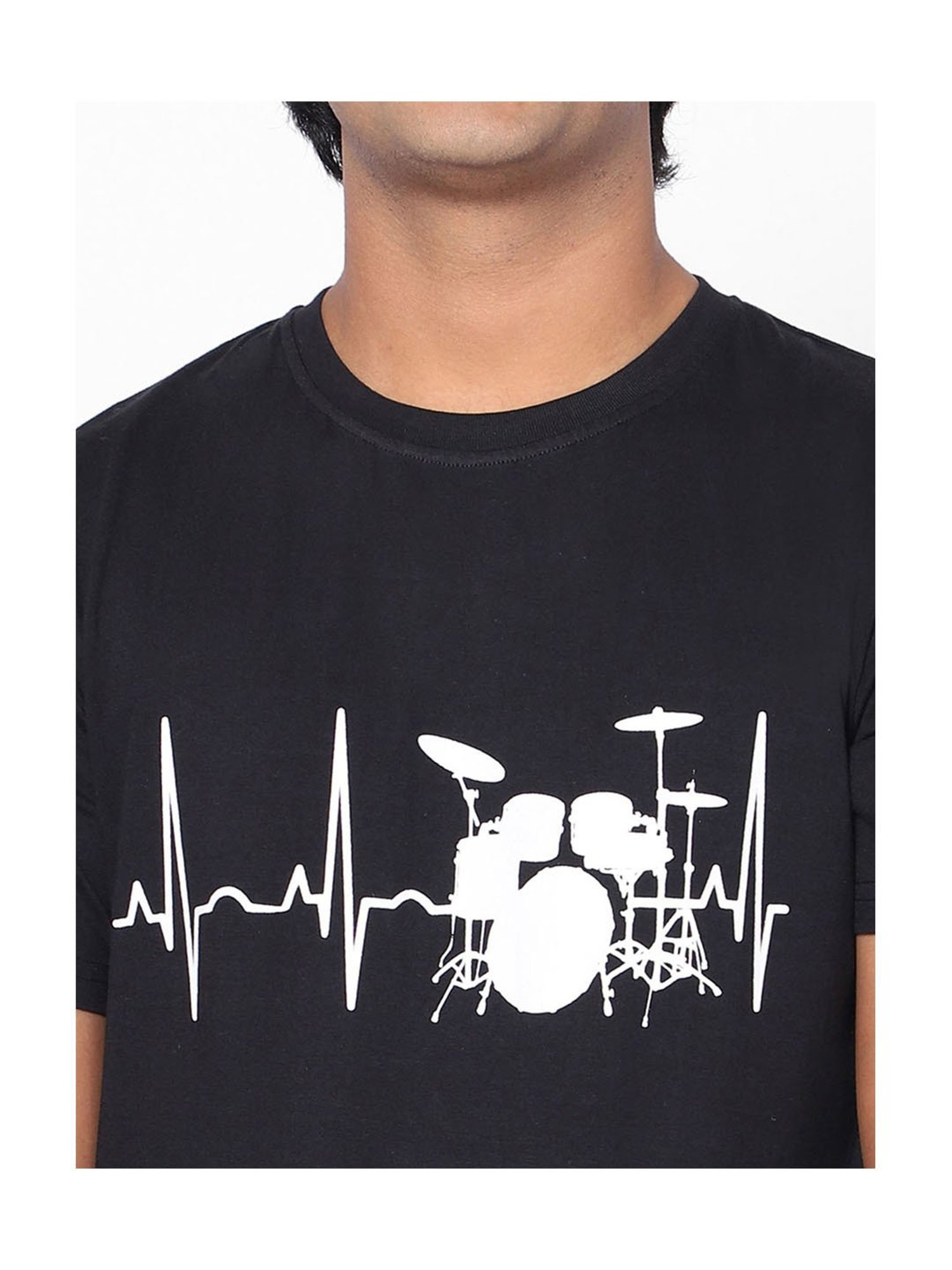 TeenTrums Boys Black Printed T-Shirt