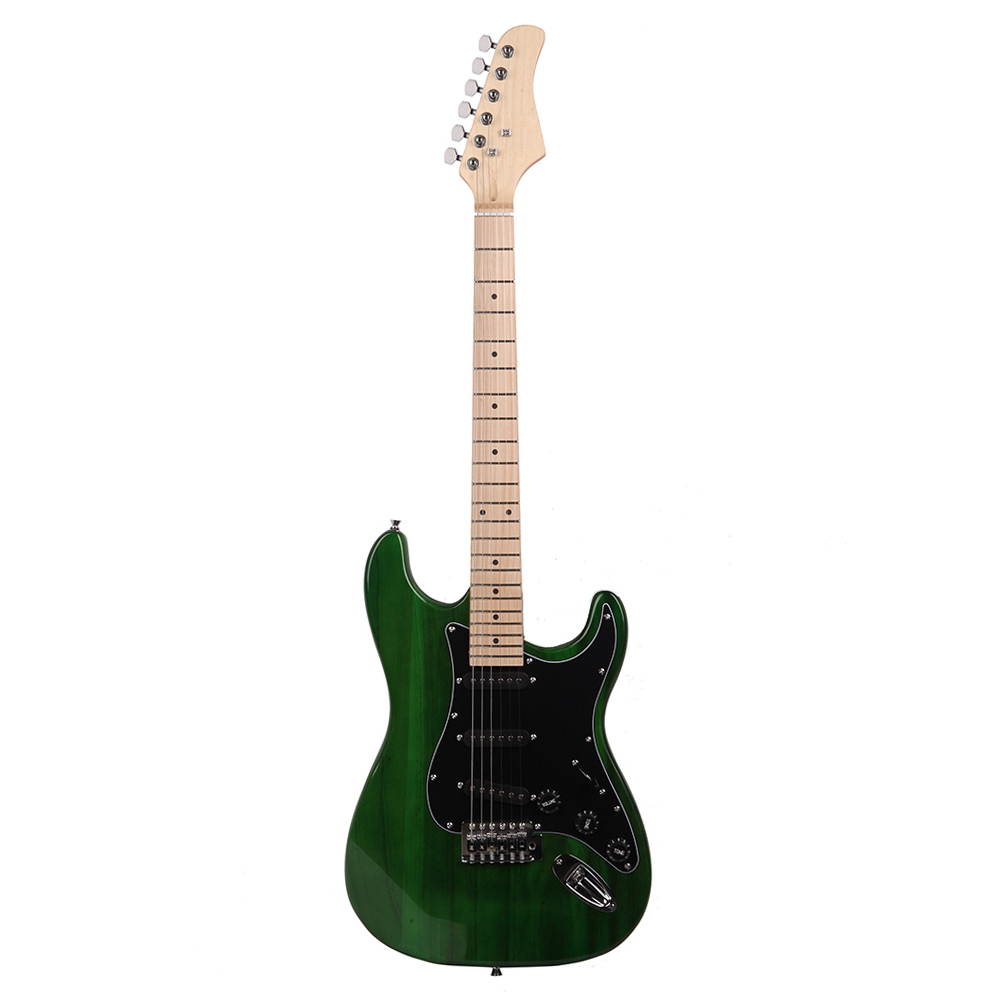 New Electric Guitar w/ Guitar Case,20 w AMP,Strap & Pick Steel Strings Green