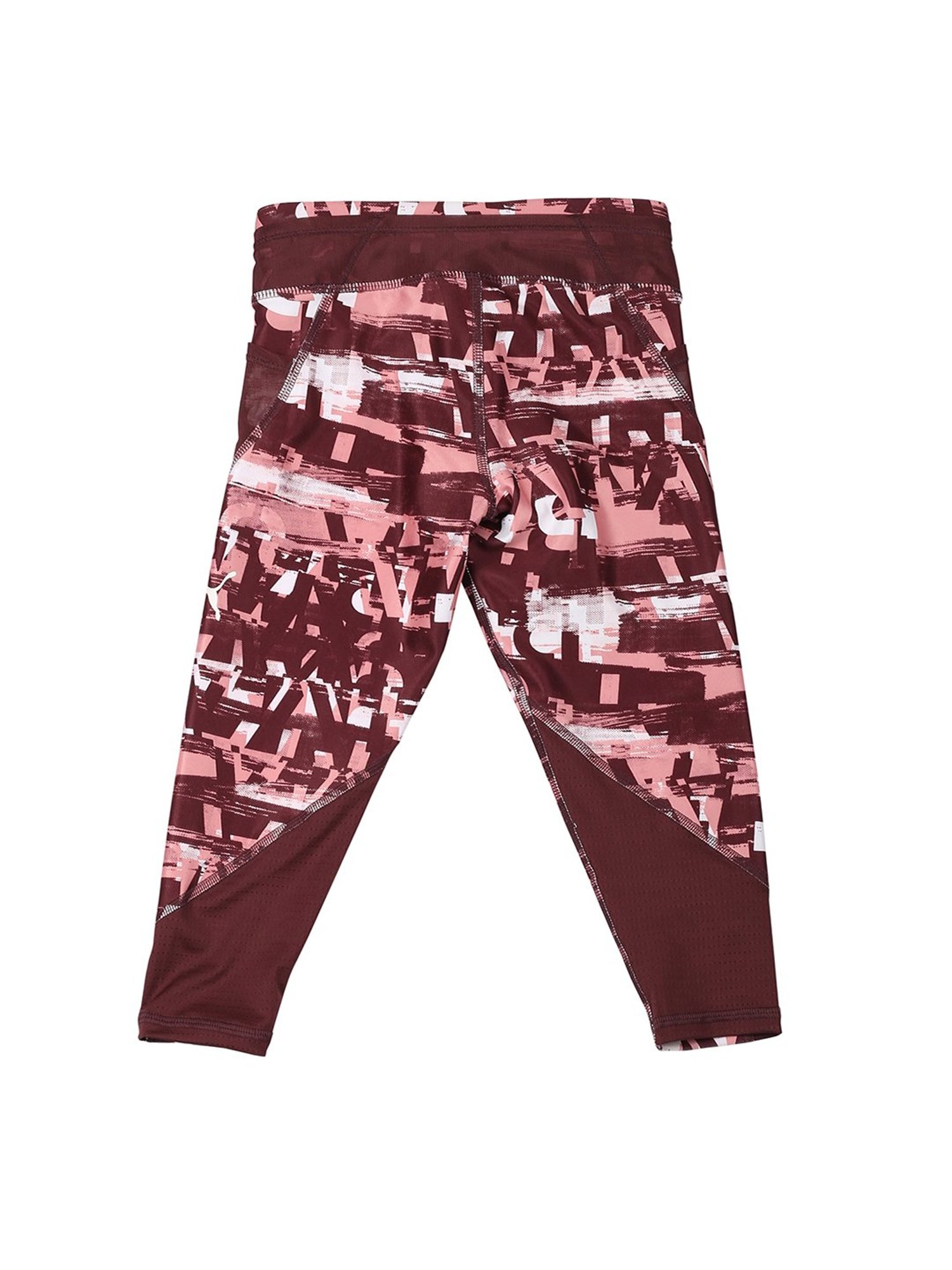 Puma Girls Runtrain Rust Printed Trackpants