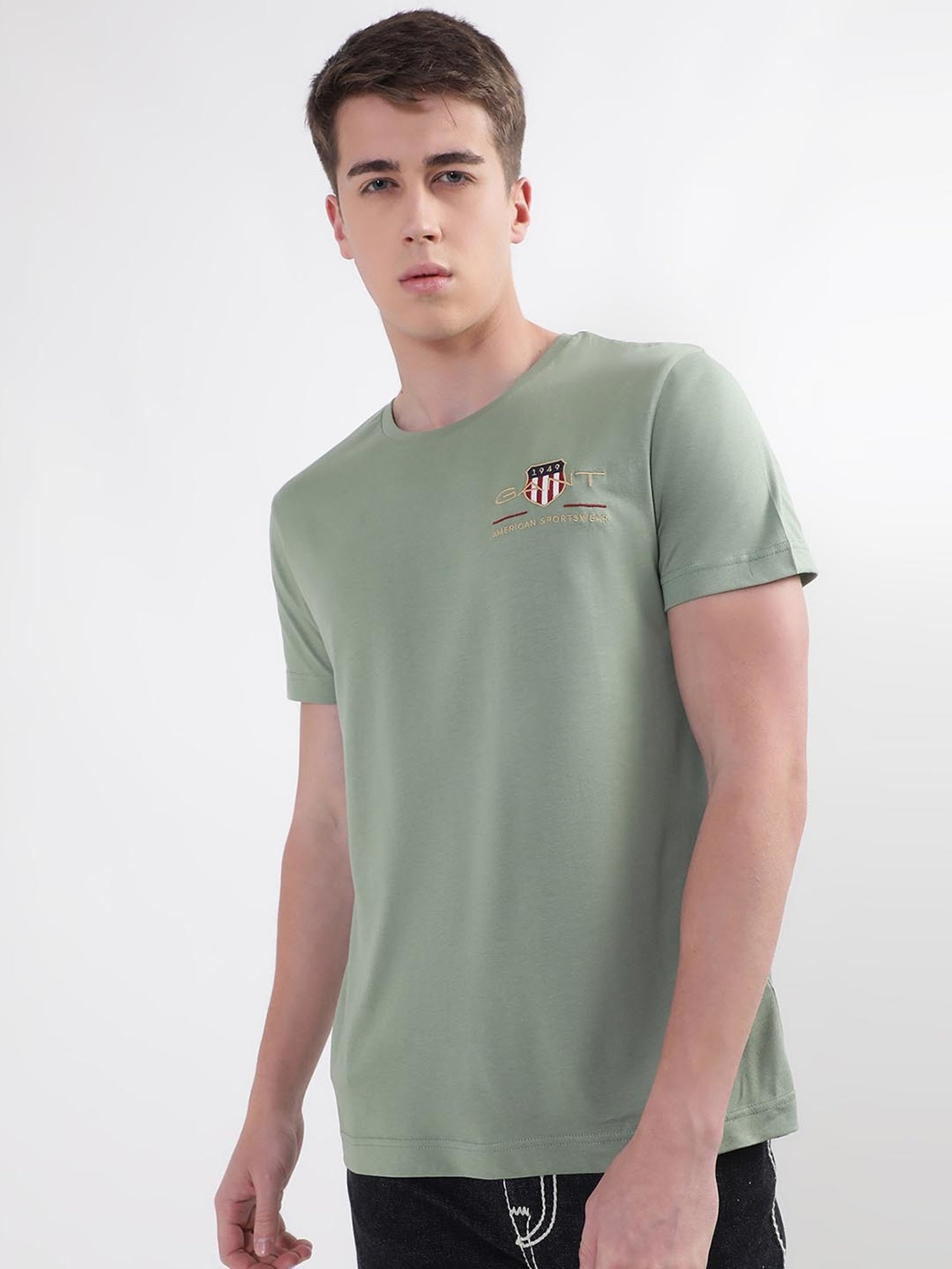 GANT Green Cotton Regular Fit T-Shirt