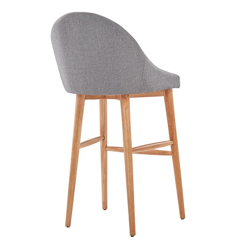 Set of 2 29.25" Conrad Natural Danish Modern Barstools Smoke - Inspire Q