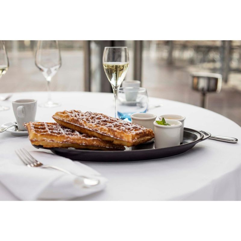 Staub Cast Iron 14.5-inch x 8-inch Covered Fish Pan - Matte Black