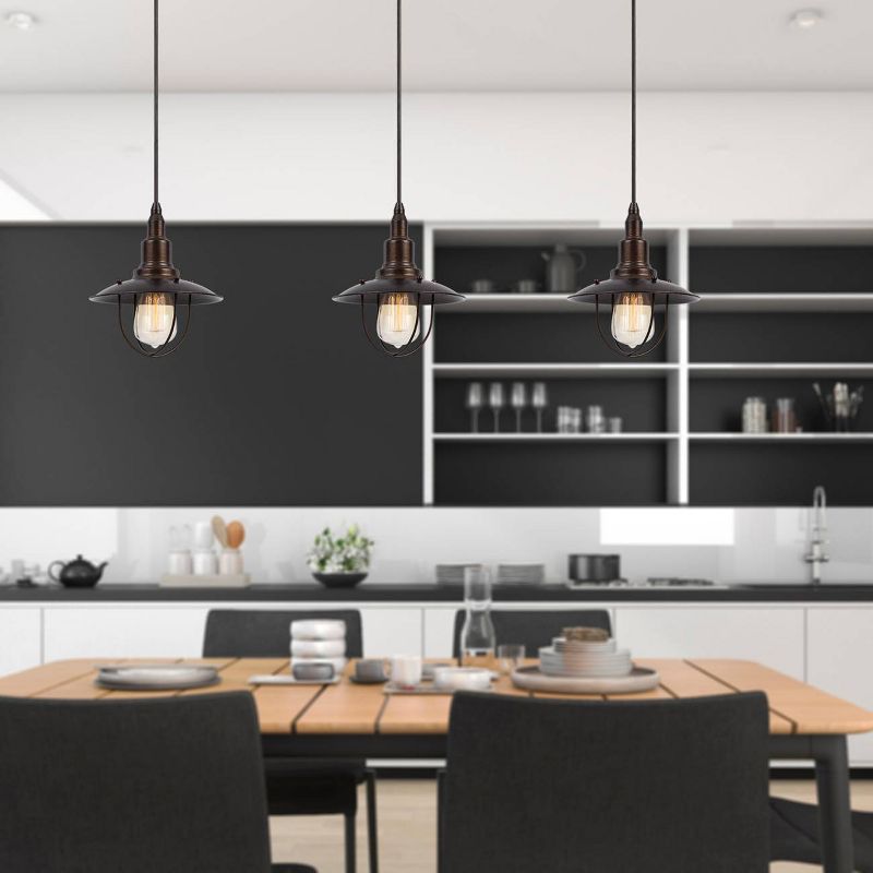 8" x 9" Metal Allentown Pendant Rust - Cal Lighting