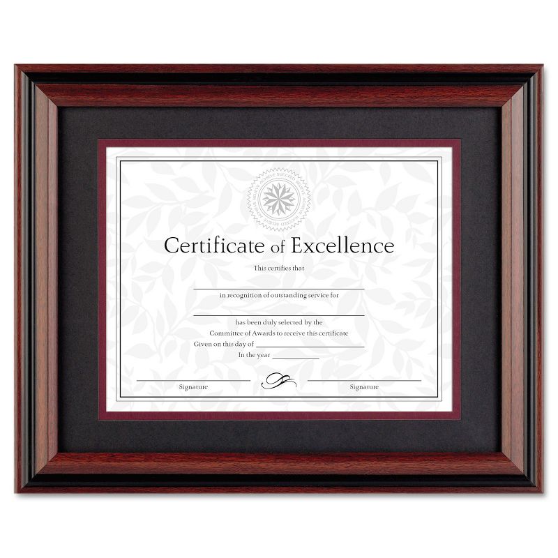 Dax Desk/Wall Photo Frame Plastic 11 x 14 8 1/2 x 11 Rosewood/Black N15786ST