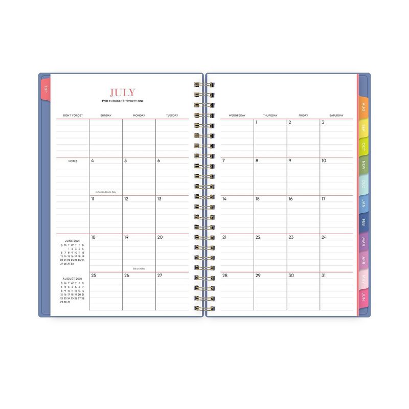 2021-22 Academic Plastic Planner 5" x 8" Weekly/Monthly Wirebound Blue - The Home Edit for Day Designer