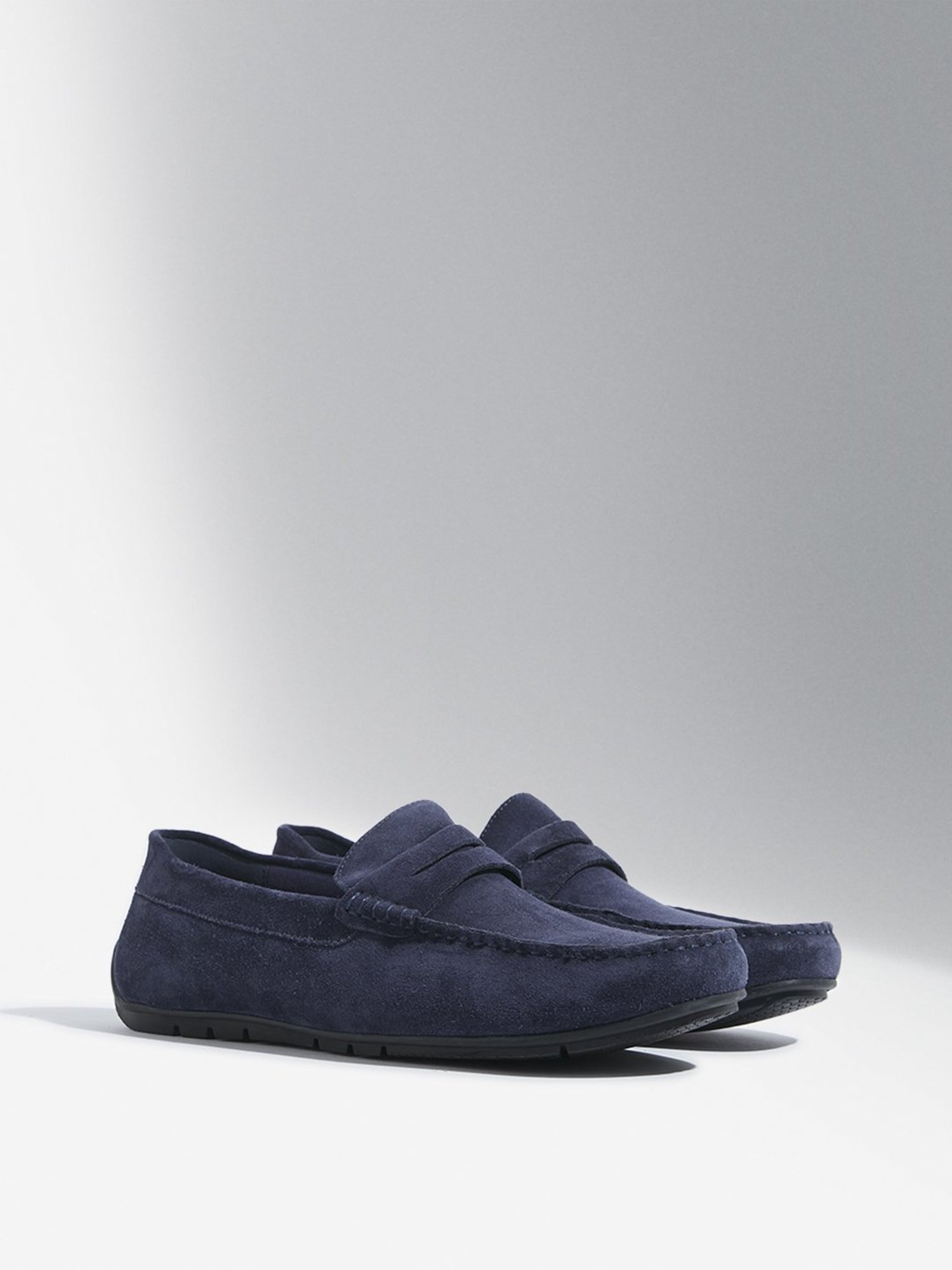 SOLEPLAY by Westside Navy Suede Loafers