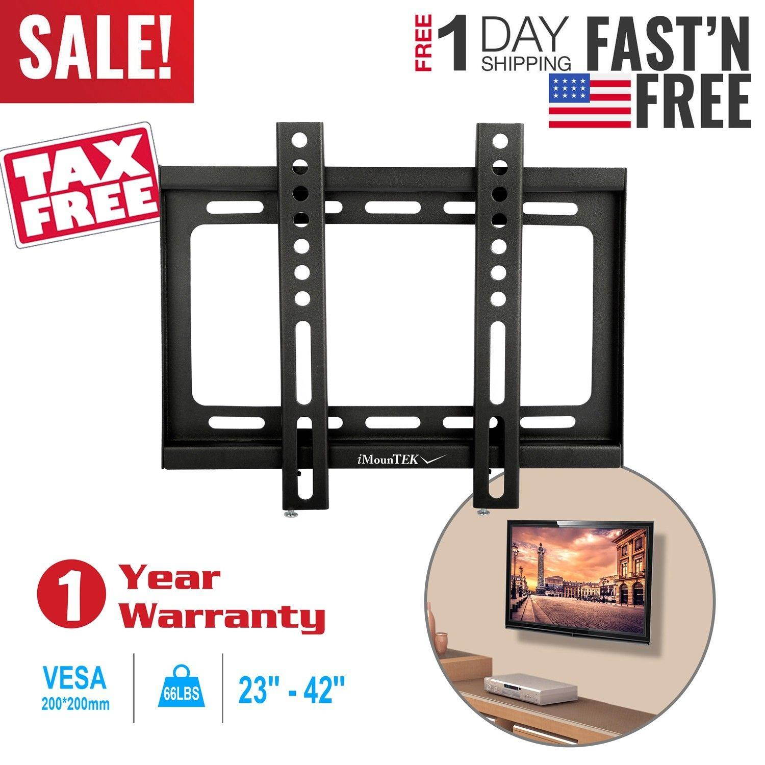 LED LCD Flat TV Monitor Wall Mount Tilt Bracket for 23 24 27 32 37 39 40 42"