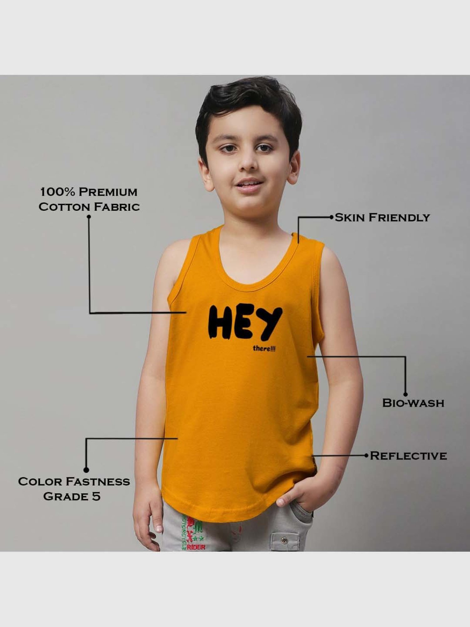 Palm Tree Kids White Printed Vest