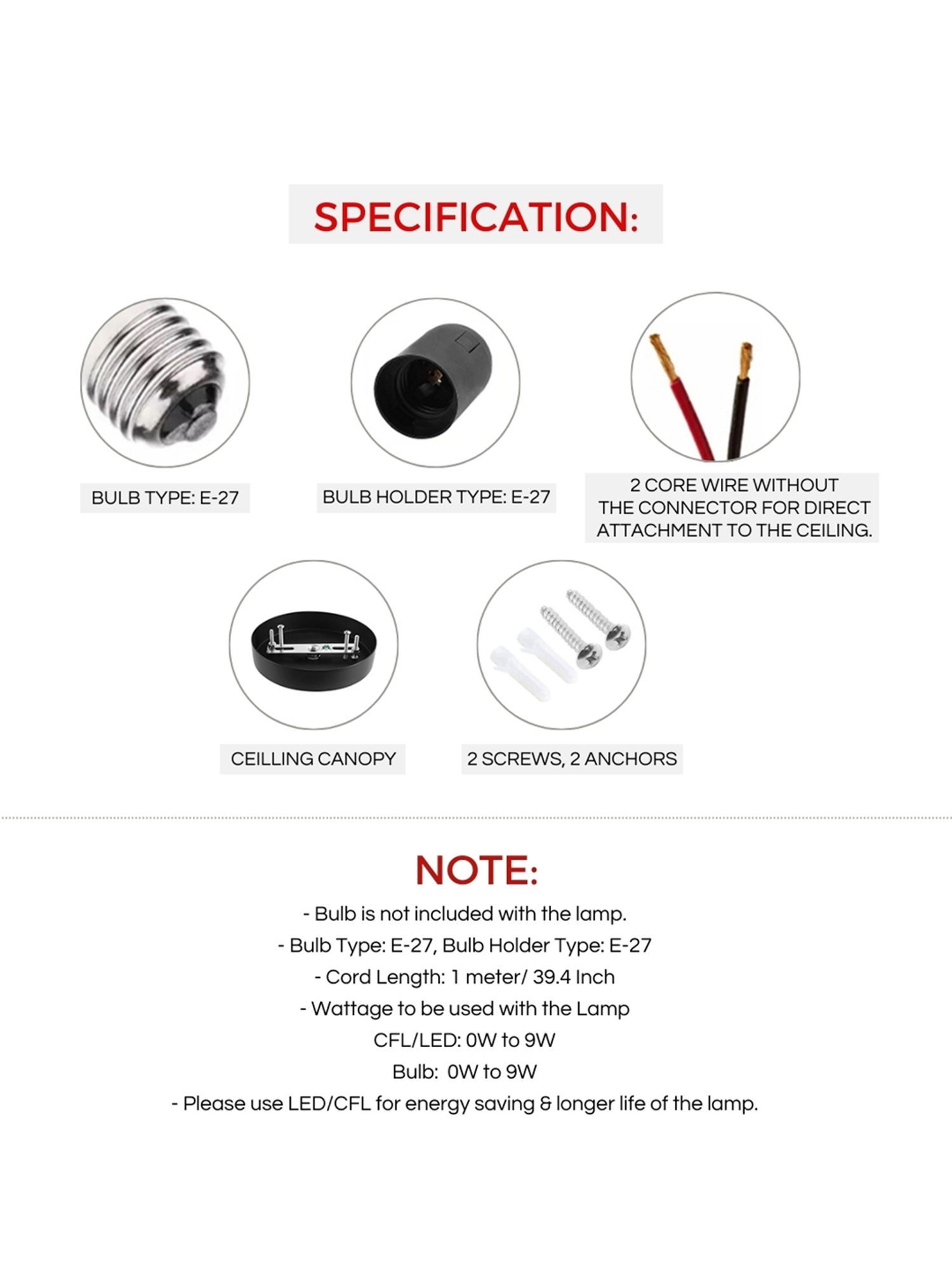 ExclusiveLane Cotton Weaved Pink & Black Cotton Hanging Pendant Lamp Shade