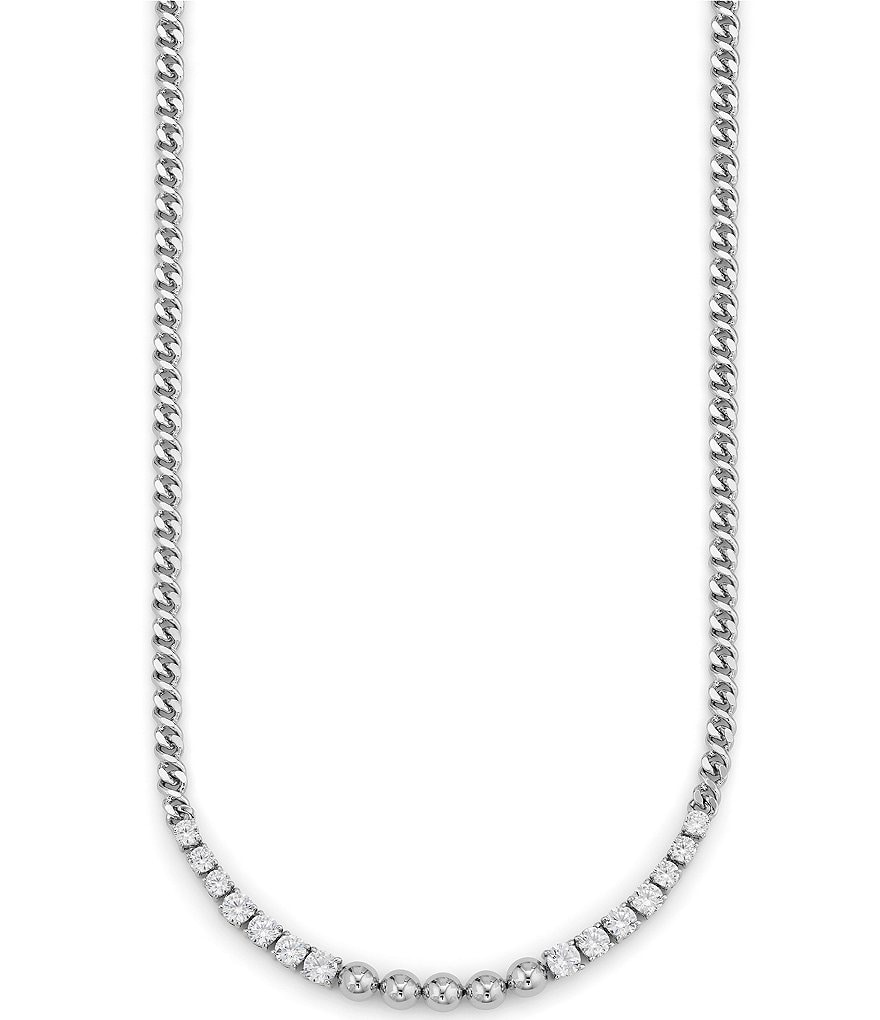 Nadri Rhinestone Chain Frontal Necklace