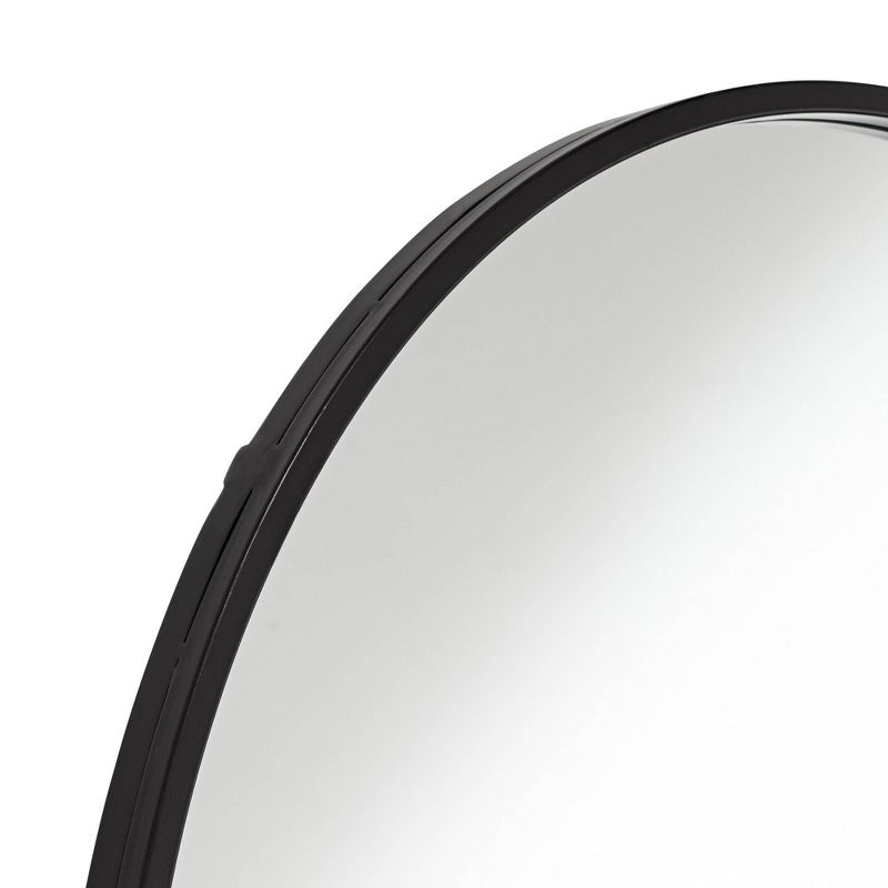 Uttermost Mayfair Matte Black 34" Round Wall Mirror