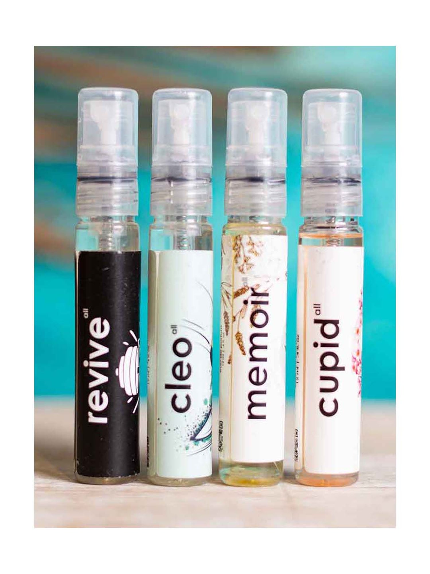 Adiveda Natural Perfume Sample Combo Set for Men & Women- Set of 4