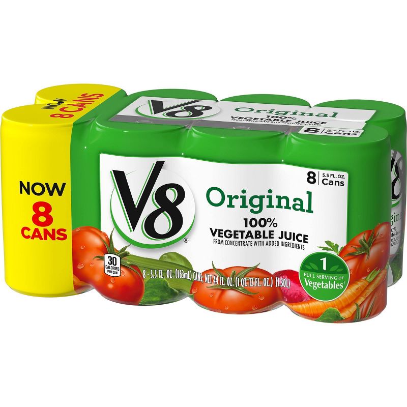 V8 Original 100% Vegetable Juice - 8pk/5.5 fl oz Cans