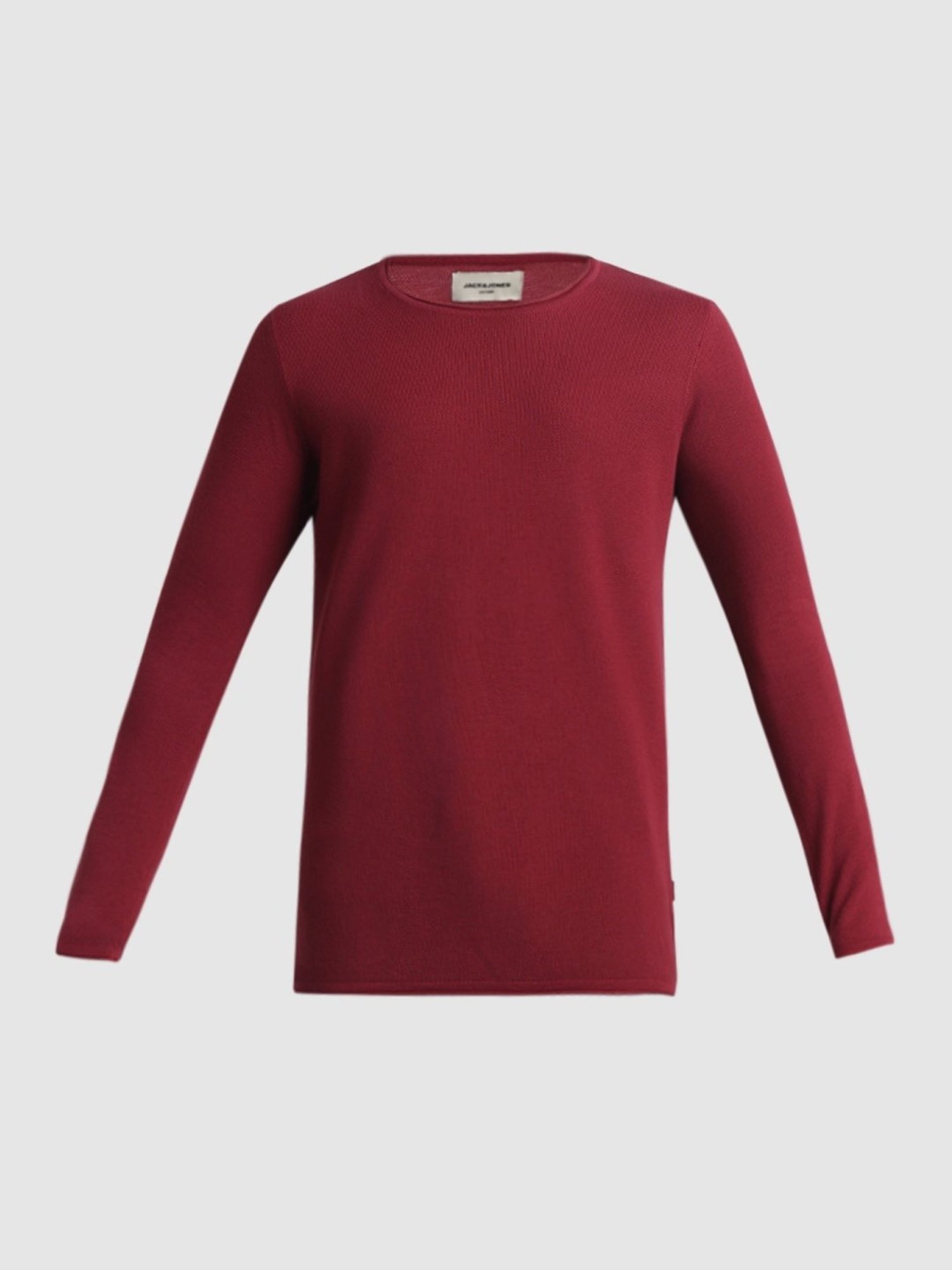 Jack & Jones Tibetan Red Cotton Regular Fit Sweater