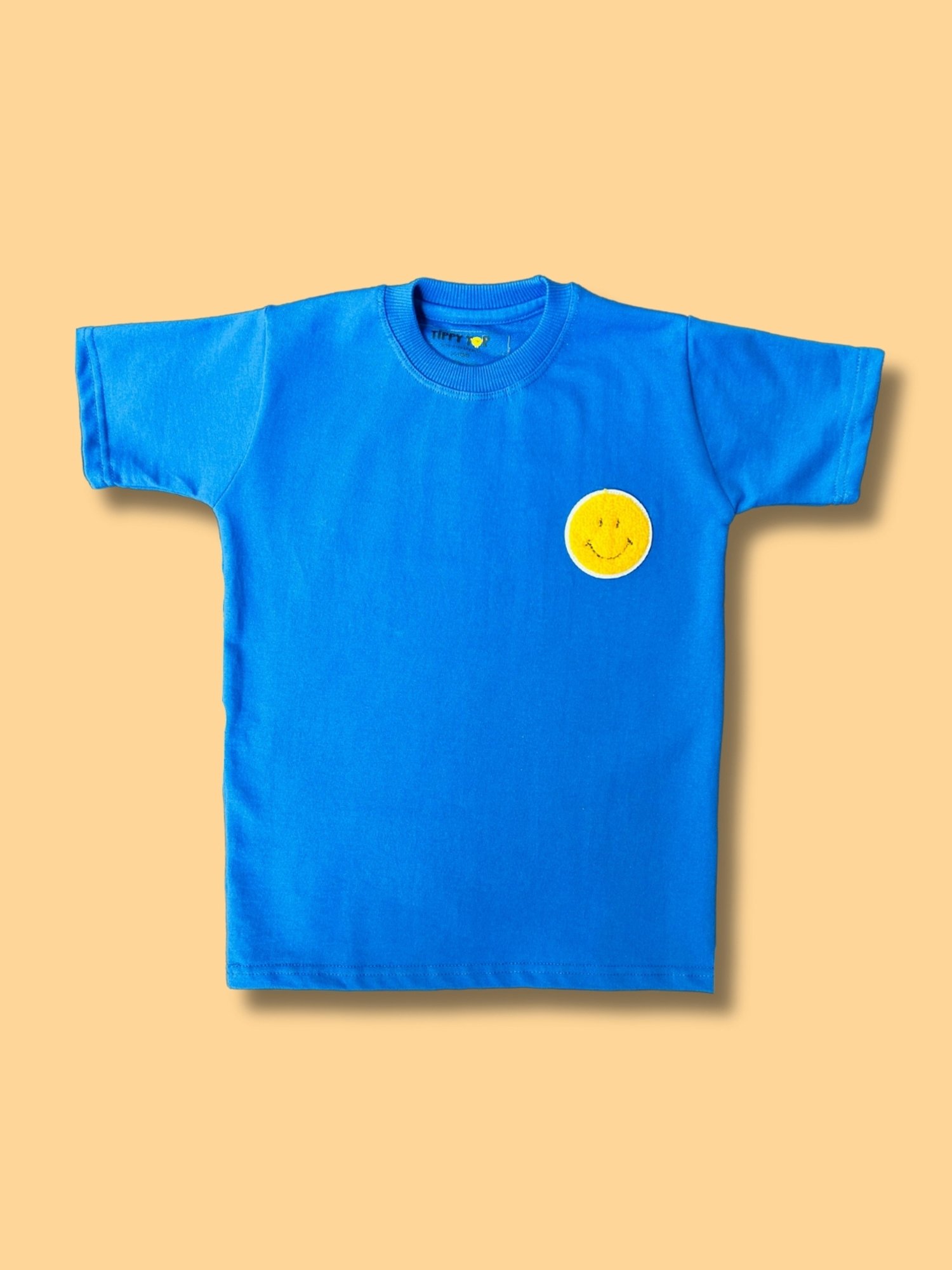 Tippy Top Kids Blue Self Design T-Shirt