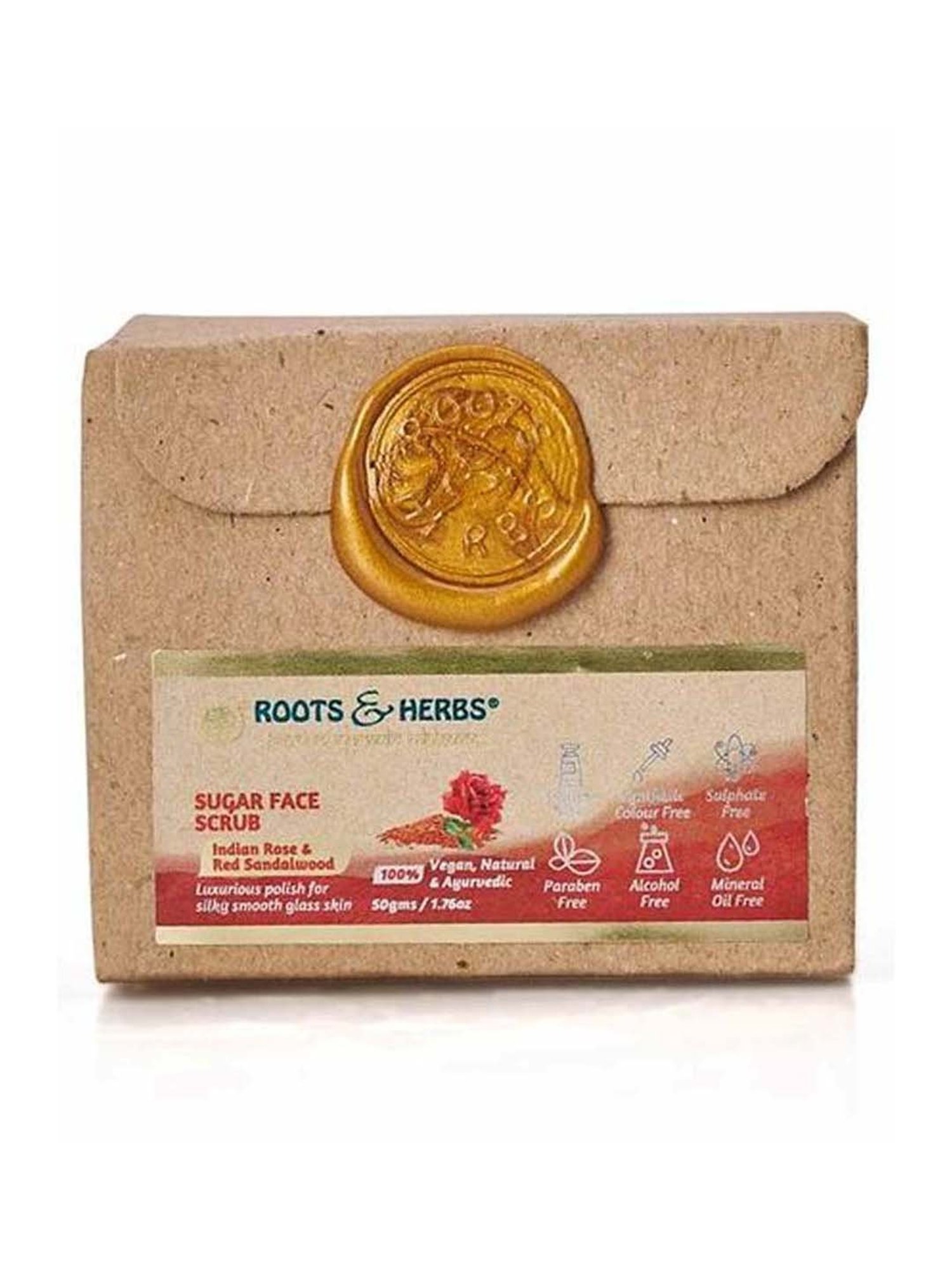 ROOTS AND HERBS Sugar Face Scrub (indian Rose And Red Sandalwood) - 100 gm