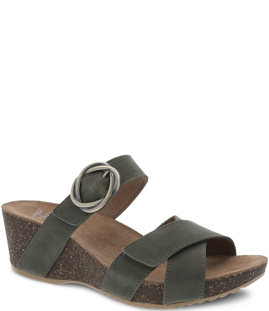 Dansko Susie Leather Slide Wedge Sandals