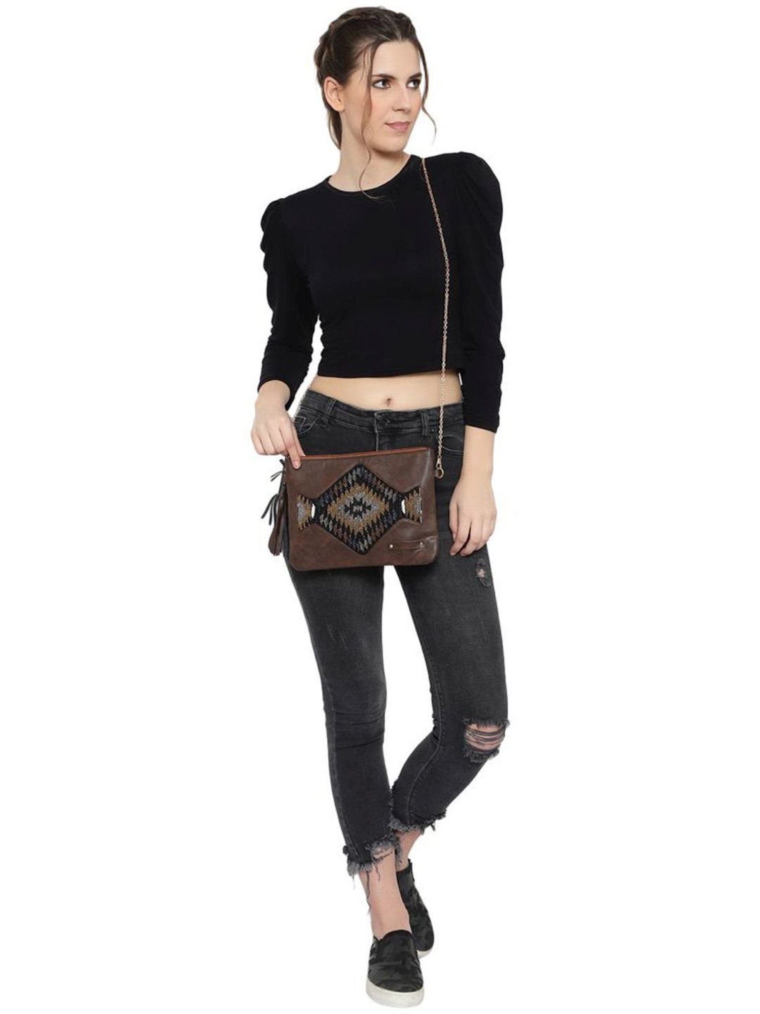 Spice Art Brown Clutch