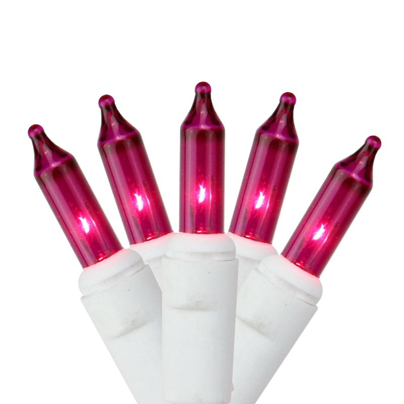 J. Hofert Co 100ct Mini Icicle Everglow String Lights Purple - 5' White Wire