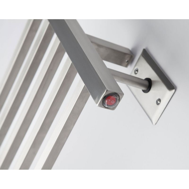 Amba RSWH-B Radiant 10 Bar Hardwired Square Heated Double Towel Warmer, Brushed