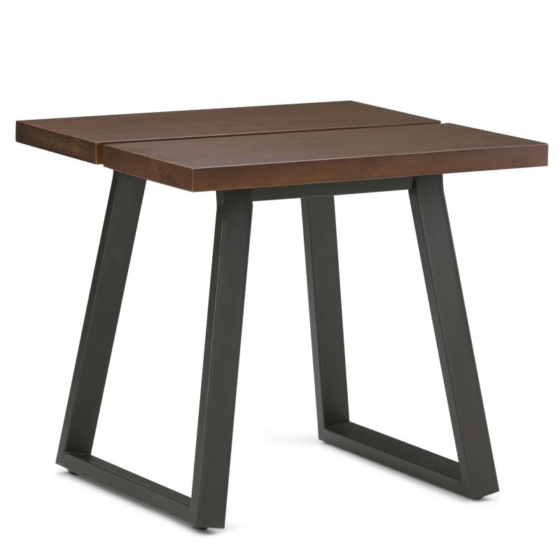 24" Tyson Solid Wood End Table Light Walnut Brown - WyndenHall
