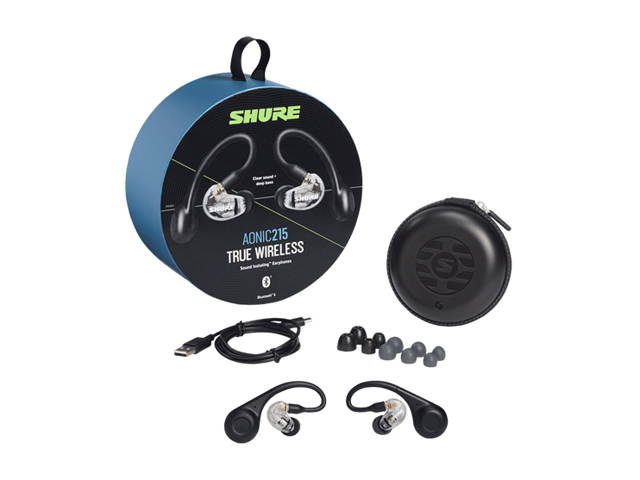 SHURE AONIC 215 True Wireless Sound Isolating Earphones (Clear)