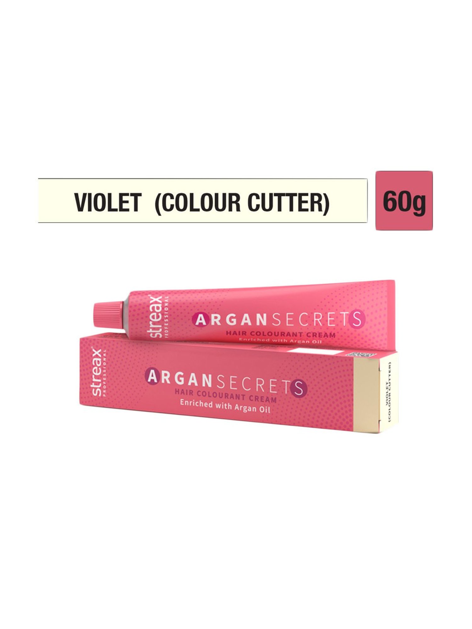 Streax Professional Argan Secret Hair Colourant Cream Violet - 60 gm