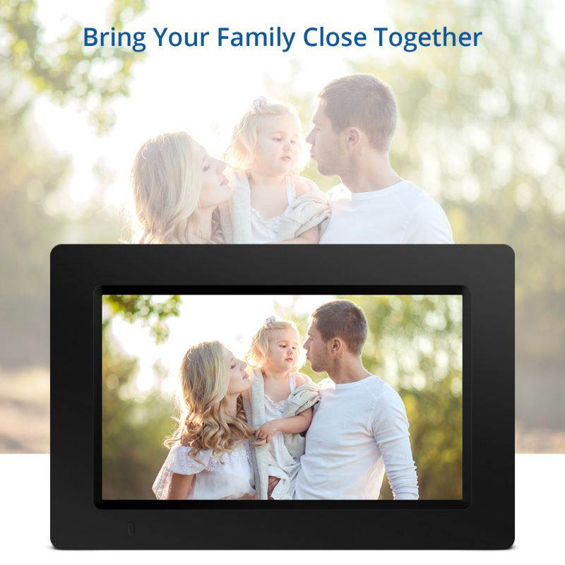 iDeaPLAY DF701 7 inch WiFi Digital Photo Frame, 8GB Internal Storage, iOS & Android App, Support Photo, Music, Calendar, Built-in Speaker