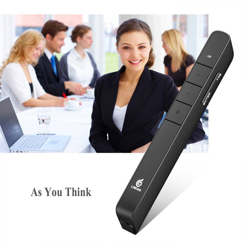Hyperlink Presentation Remote - RF 2.4GHz Wireless USB PowerPoint PPT Presenter Tab Remote Control Laser Pointer Clicker Flip Pen