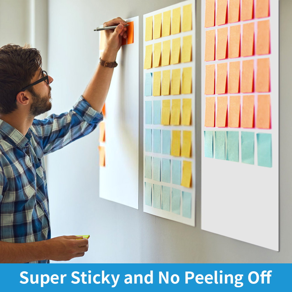 Sticky Easel Pads, Flip Chart Paper, Large Easel Paper for Teachers, 25 x 30 Inches, Self Stick Easel Paper for White Board, 30 Sheets/Pad, 4 Pads, Super Sticky with 2 Strips of Adhesive, White