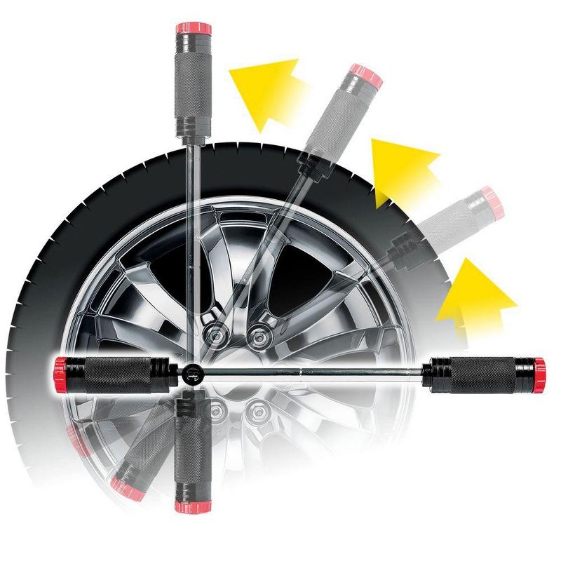 Powerbuilt 642250 Billy Club 20.75 In Heavy Duty Steel Universal Lug Wrench Set with Sockets and Extension Bar